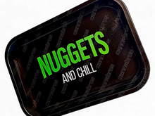 Load image into Gallery viewer, Nuggets And Chill 11&quot;x7&quot; Rolling Tray with Magnetic Lid